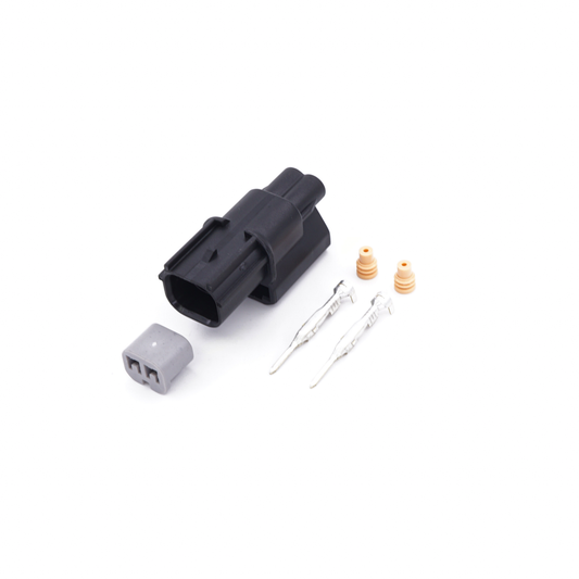 HONDA 2-POSITION MALE FLAT CONNECTOR KIT- BLACK